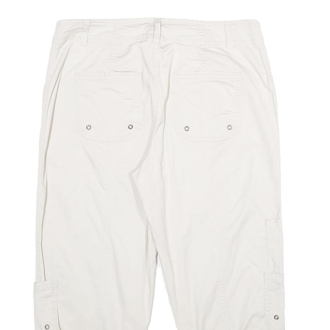 SONOMA Womens White Casual Cotton Blend Cargo Shorts UK 12 W32