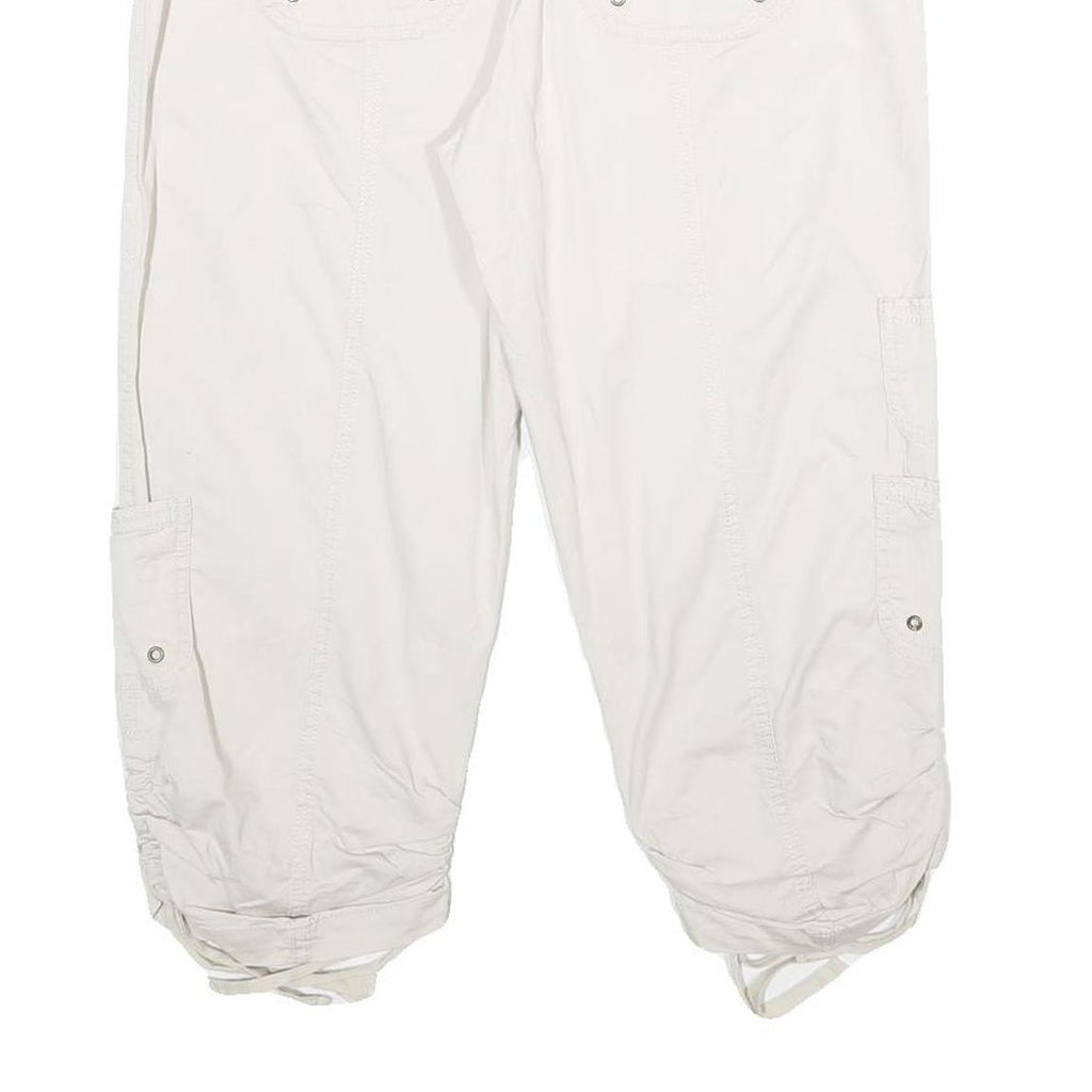 SONOMA Womens White Casual Cotton Blend Cargo Shorts UK 12 W32