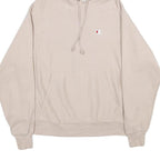 CHAMPION REVERSE WEAVE Mens Beige Hoodie M Cotton Blend Pullover Drawstring