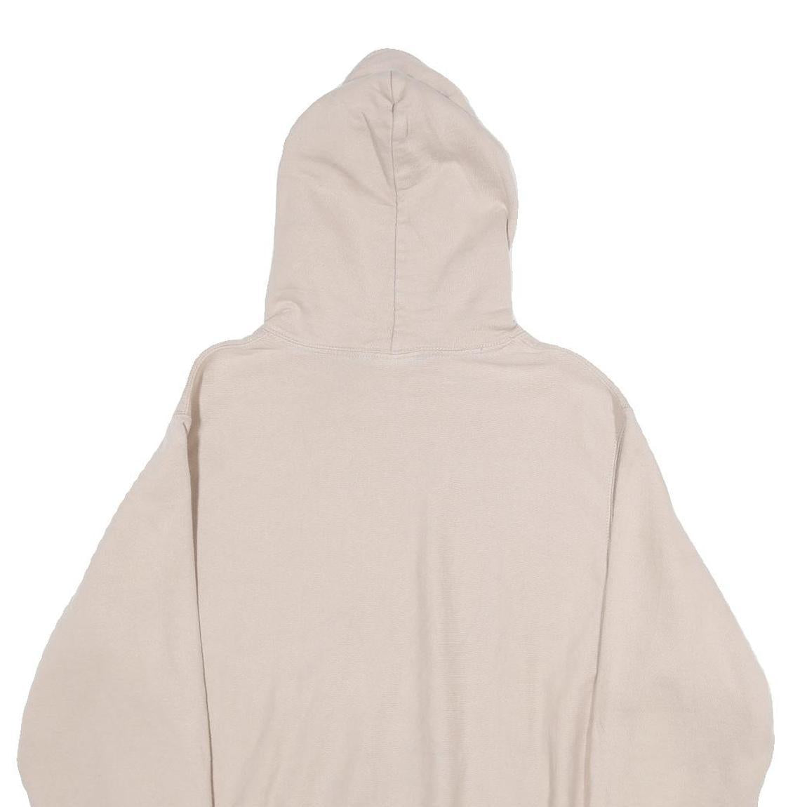 CHAMPION REVERSE WEAVE Mens Beige Hoodie M Cotton Blend Pullover Drawstring