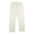 LEVI'S 501XX Mens Jeans White Classic Straight Denim W31 L28 Button Closure