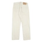 LEVI'S 501XX Mens Jeans White Classic Straight Denim W31 L28 Button Closure