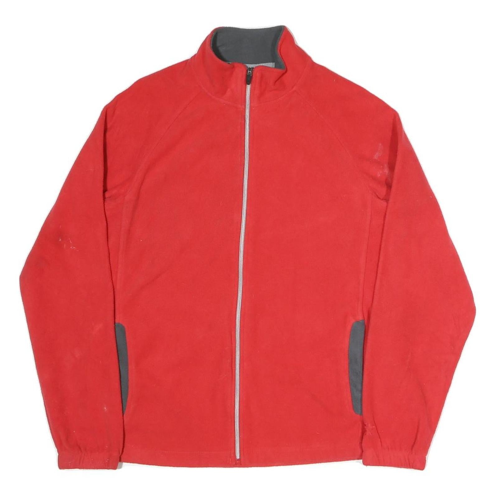 STARTER Mens Red Jacket M Polyester Blend Plain Zip Casual Sportswear