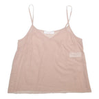 SEE BY CHLOE Womens Pink Blouse Sleeveless V-Neck S Cotton Summer Top