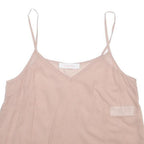 SEE BY CHLOE Womens Pink Blouse Sleeveless V-Neck S Cotton Summer Top