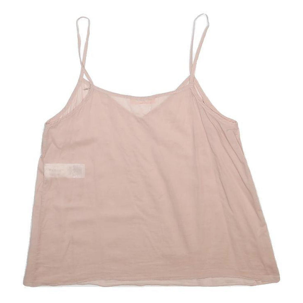 SEE BY CHLOE Womens Pink Blouse Sleeveless V-Neck S Cotton Summer Top