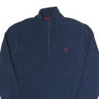 CHAPS Mens Blue Plain Pullover Crew Neck Basic Knit M Polyester Casual Jumper