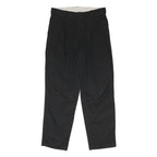 DICKIES Mens Cotton Blend Black Regular Fit Trousers W36 L32 Workwear