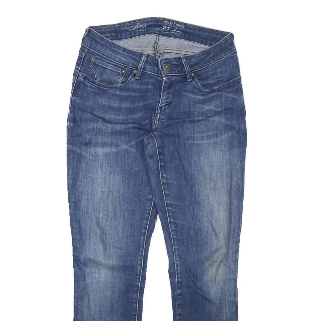 LEVI'S Womens Jeans Blue Slim Skinny Denim Medium W26 L27 Cotton Blend Zip