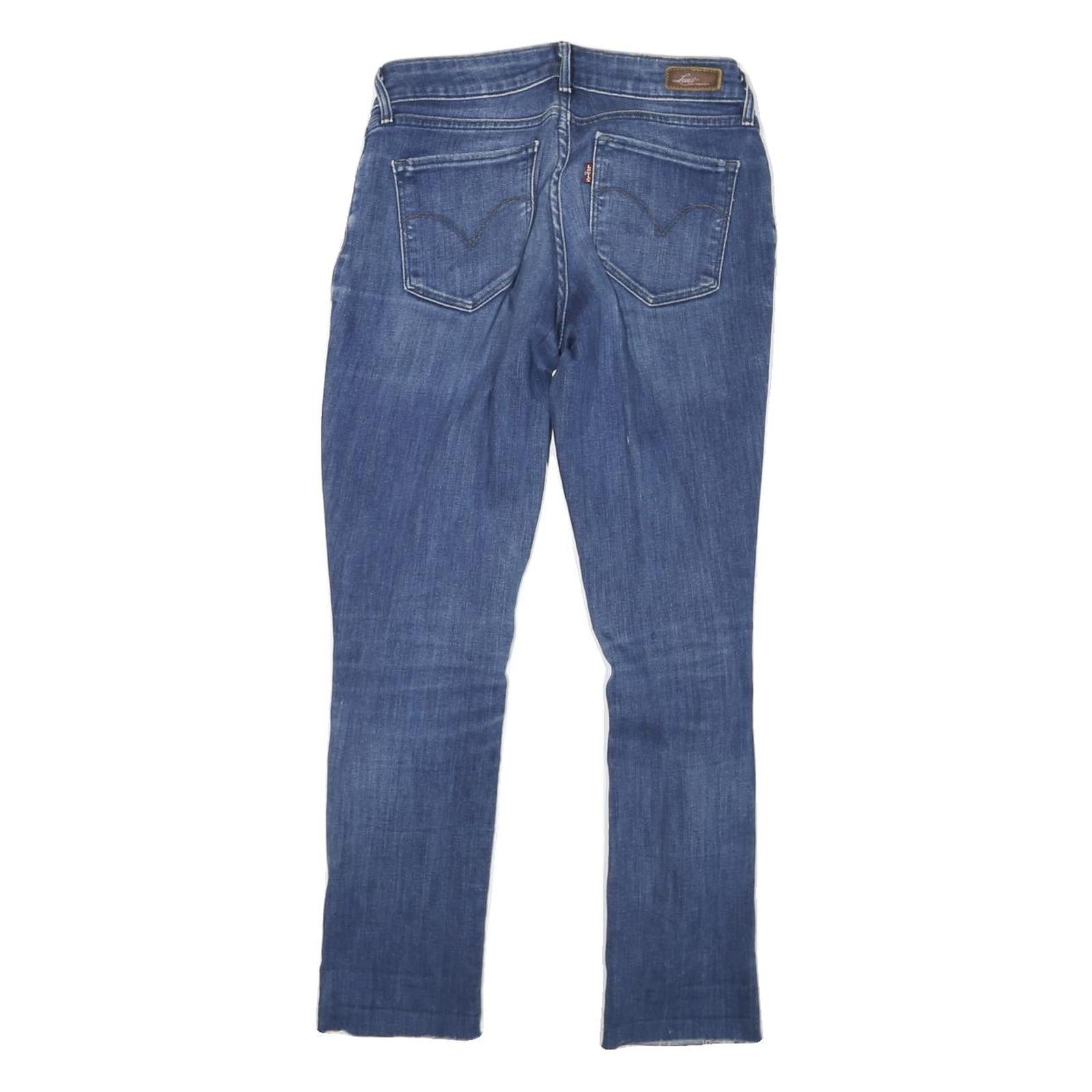 LEVI'S Womens Jeans Blue Slim Skinny Denim Medium W26 L27 Cotton Blend Zip