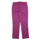 JECKERSON Womens Cotton Blend Purple Slim Straight Trousers W28 L28 Stylish