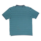LONSDALE Mens Blue & Navy Stripe Short Sleeve Polo Shirt XL Cotton Blend