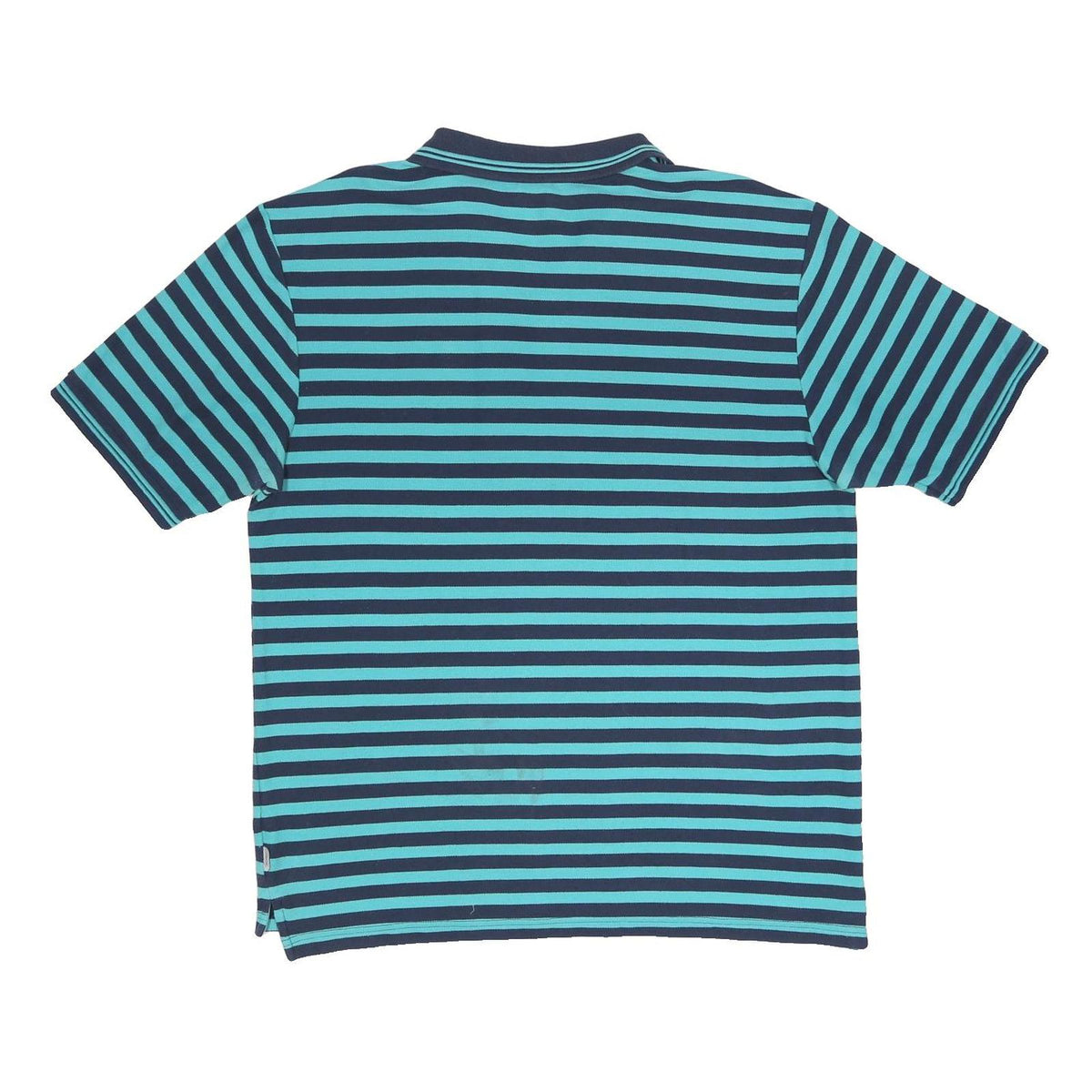 LONSDALE Mens Blue & Navy Stripe Short Sleeve Polo Shirt XL Cotton Blend