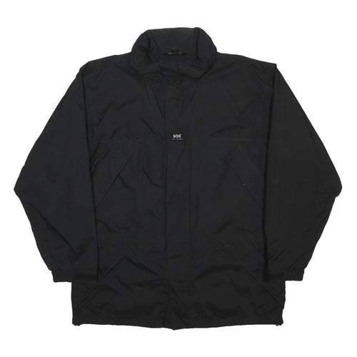 HELLY HANSEN Mens Black Nylon Jacket XL Zip Outdoor Casual Wear