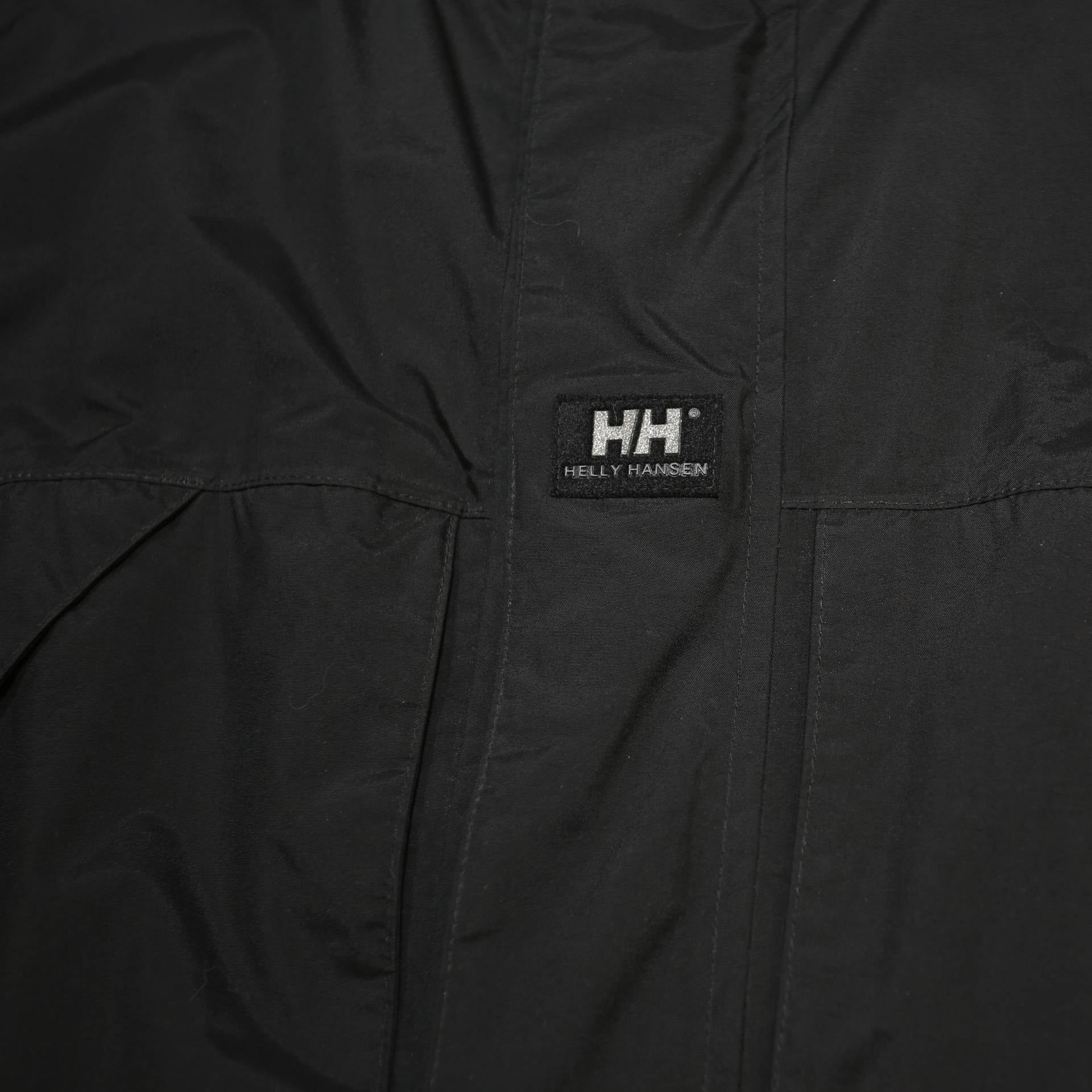 HELLY HANSEN Mens Black Nylon Jacket XL Zip Outdoor Casual Wear