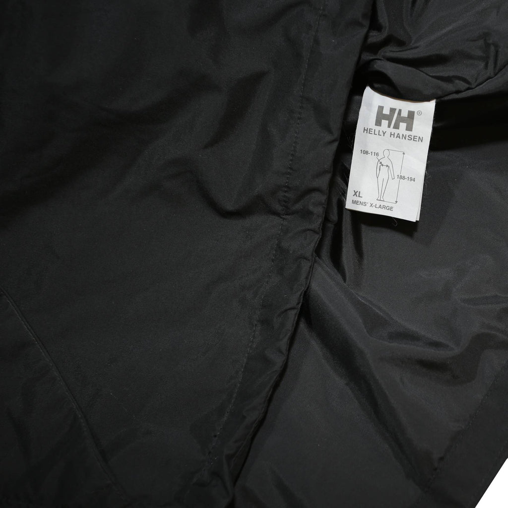 HELLY HANSEN Mens Black Nylon Jacket XL Zip Outdoor Casual Wear