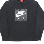 NIKE Womens Black Cotton Blend Hoodie S Nike Air Logo Pullover Hoodie