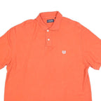CHAPS Mens Orange Polo Shirt XL Cotton Blend Classic Fit Casual