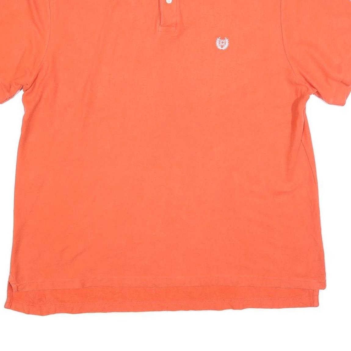 CHAPS Mens Orange Polo Shirt XL Cotton Blend Classic Fit Casual