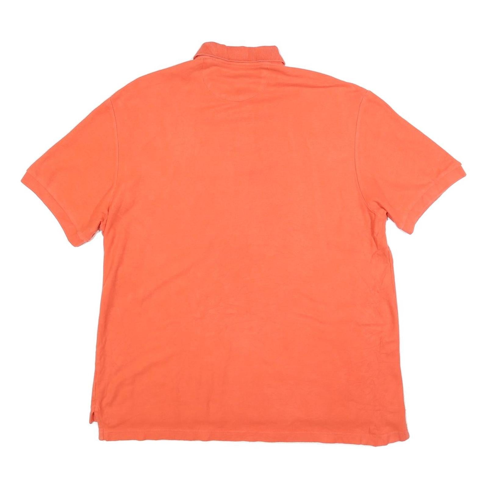 CHAPS Mens Orange Polo Shirt XL Cotton Blend Classic Fit Casual
