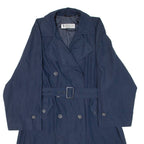 MARELLA Womens Trench Coat Blue UK 10