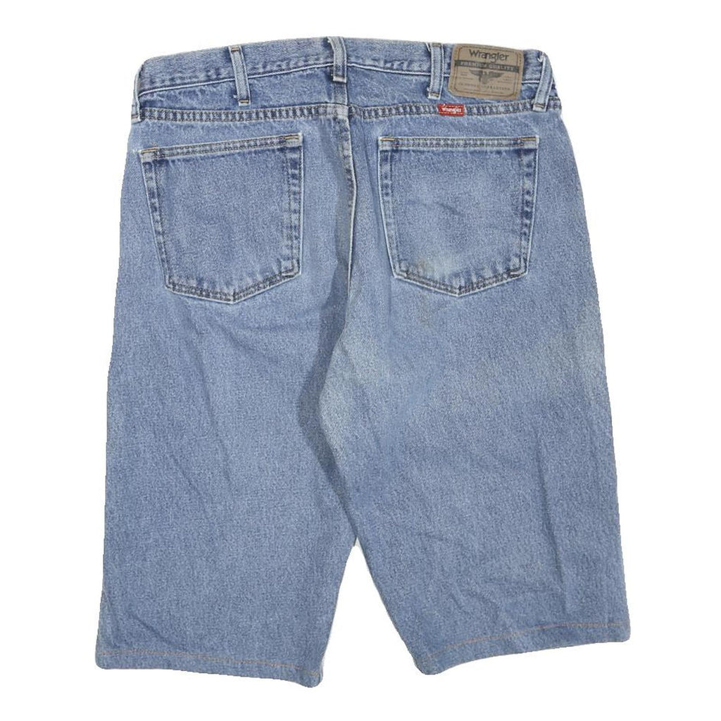 WRANGLER Mens Denim Blue Casual Shorts M W34 Classic Cotton Blend