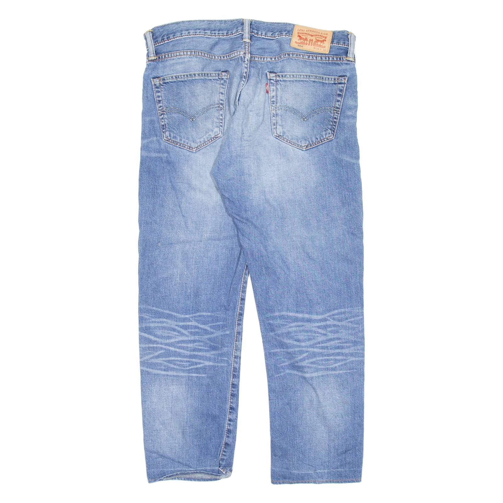 LEVI'S 504 Jeans Mens Blue Regular Straight W34 L25