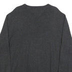 TOMMY HILFIGER Mens Black Plain V-Neck Basic Knit M Cotton Jumper Classic Fit