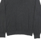 TOMMY HILFIGER Mens Black Plain V-Neck Basic Knit M Cotton Jumper Classic Fit