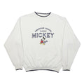 DISNEY Mens White Classic Mickey Crew Neck L Sweatshirt Printed Pullover