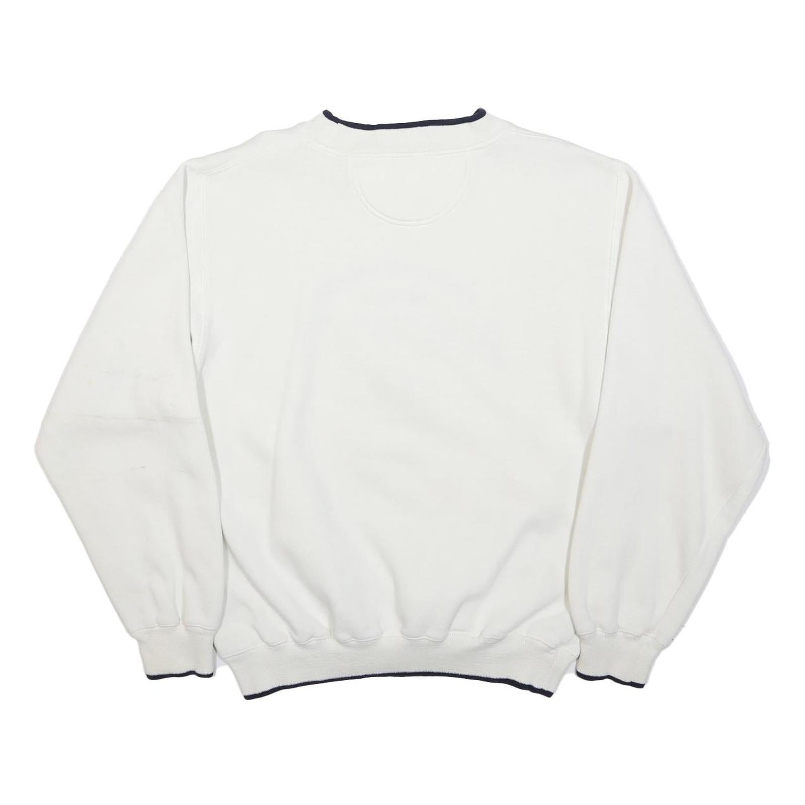 DISNEY Mens White Classic Mickey Crew Neck L Sweatshirt Printed Pullover