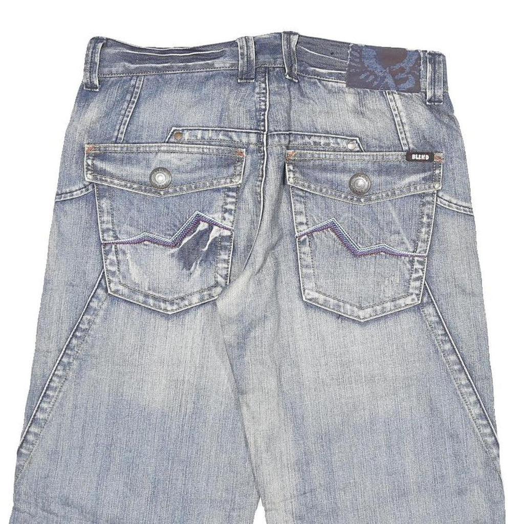 BLEND Mens Denim Blue Casual Shorts XL W32 Stylish Cotton Blend Summer Wear