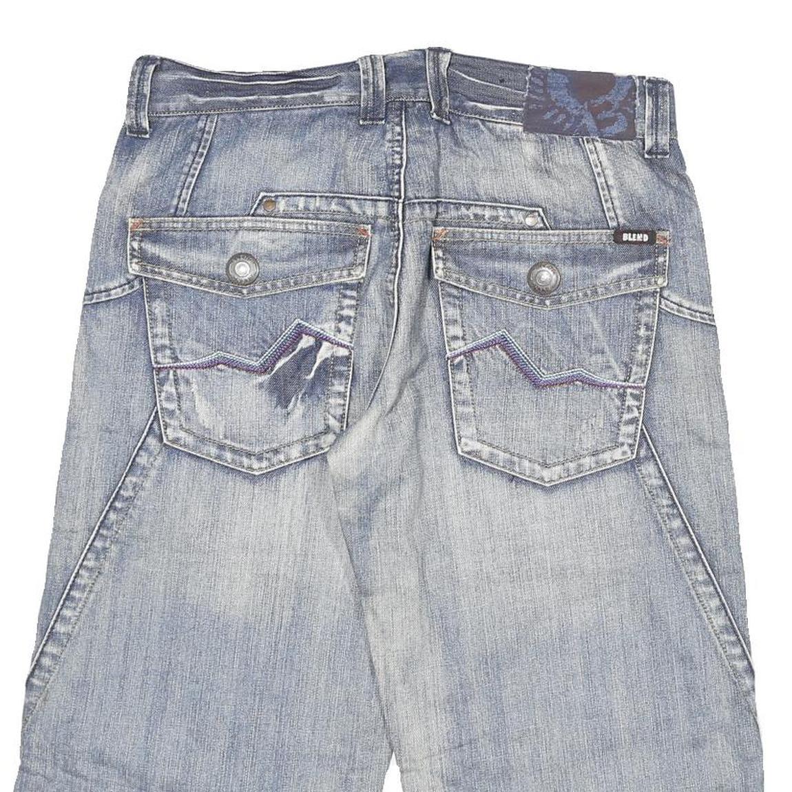 BLEND Mens Denim Blue Casual Shorts XL W32 Stylish Cotton Blend Summer Wear