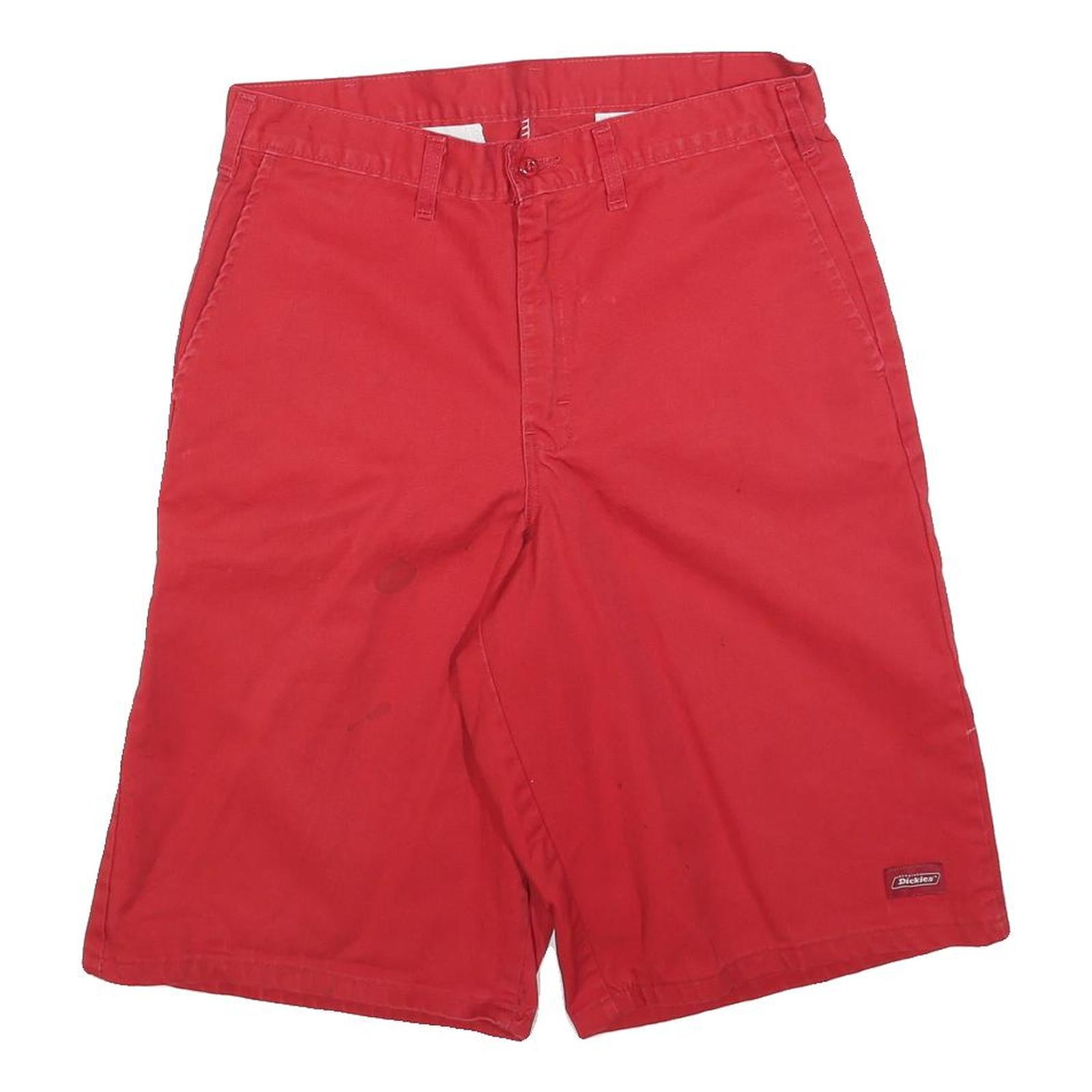 DICKIES Mens Red Casual Shorts M W32 Cotton Blend Workwear