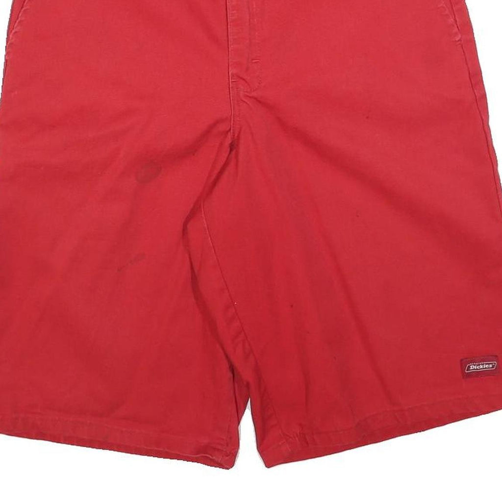 DICKIES Mens Red Casual Shorts M W32 Cotton Blend Workwear