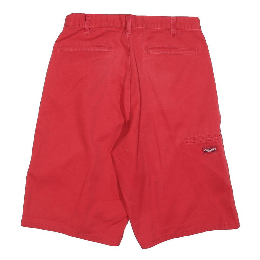 DICKIES Mens Red Casual Shorts M W32 Cotton Blend Workwear