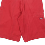 DICKIES Mens Red Casual Shorts M W32 Cotton Blend Workwear