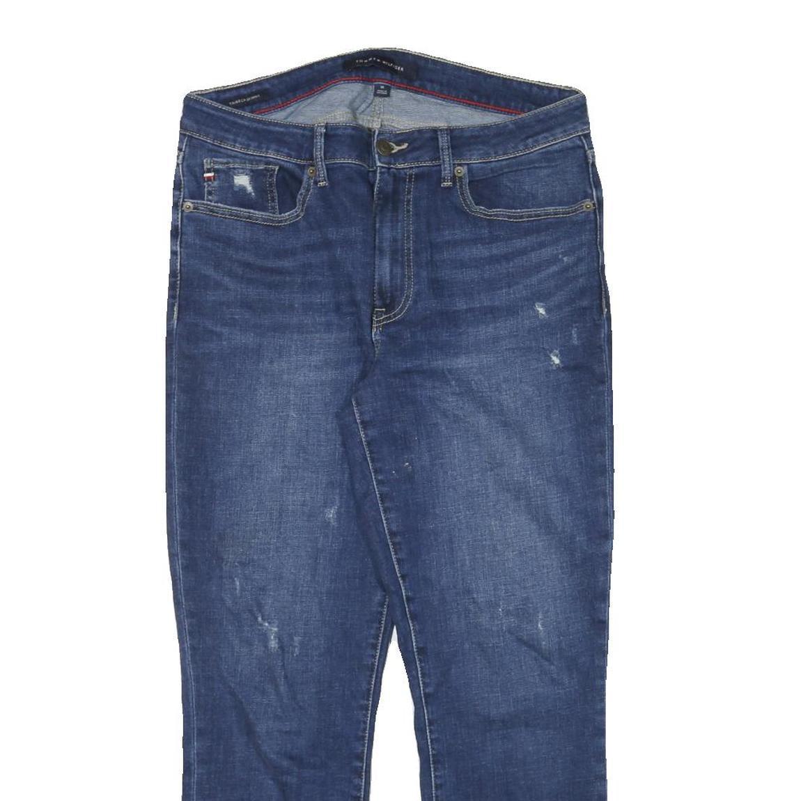 TOMMY HILFIGER Womens Slim Blue Denim Jeans W31 L27 Casual Zip Pocket