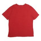 TOMMY HILFIGER Mens Red Crew Neck Short Sleeve T-Shirt XL Cotton Slim Fit