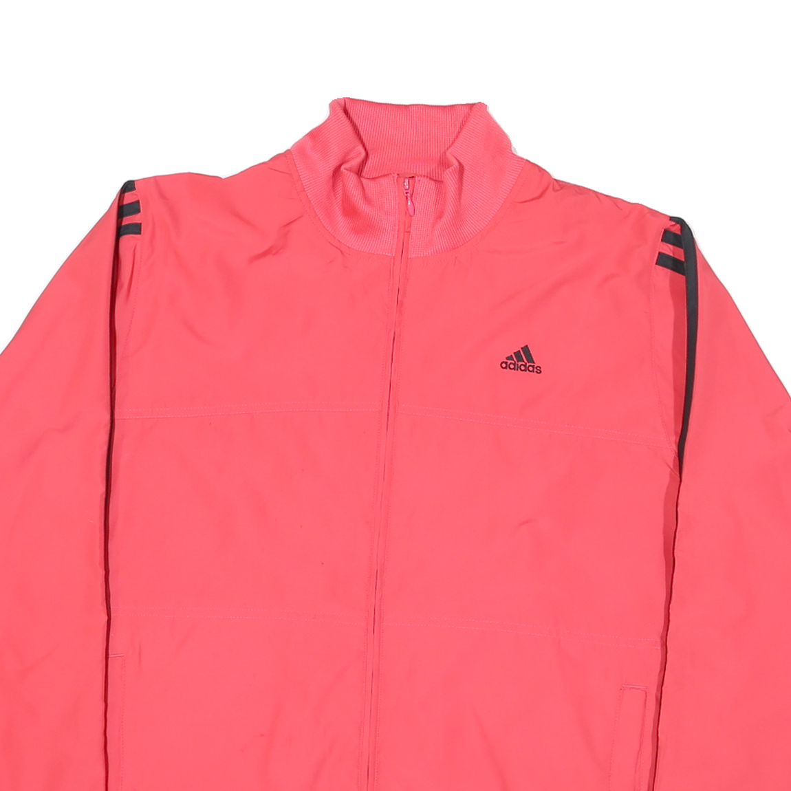 ADIDAS Womens Pink Jacket XL Polyester Blend Plain Sports Zip Athletic Casual