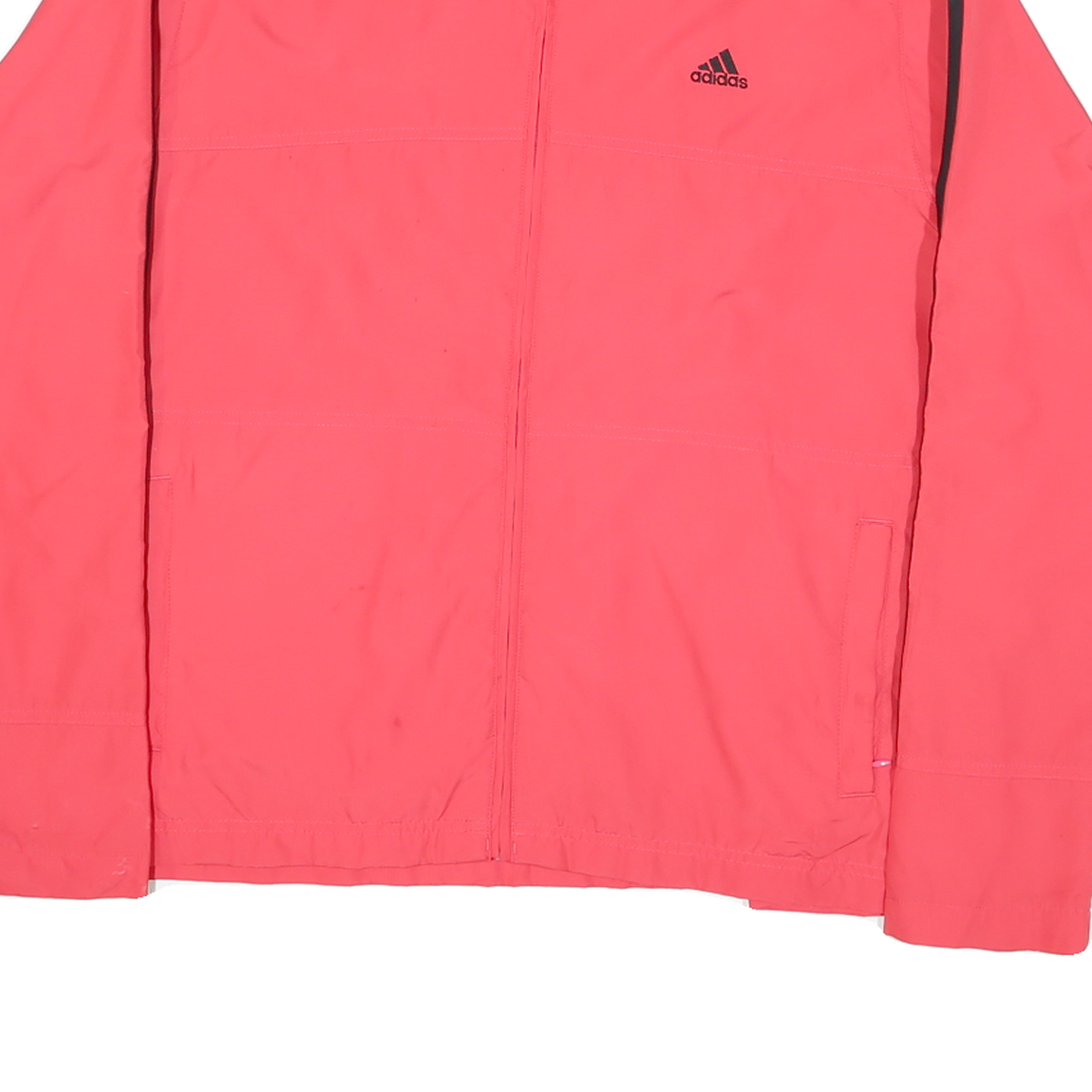 ADIDAS Womens Pink Jacket XL Polyester Blend Plain Sports Zip Athletic Casual