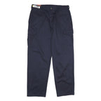 RED KAP Mens Polyester Blend Navy Blue Regular Cargo Trousers W36 L32 Workwear
