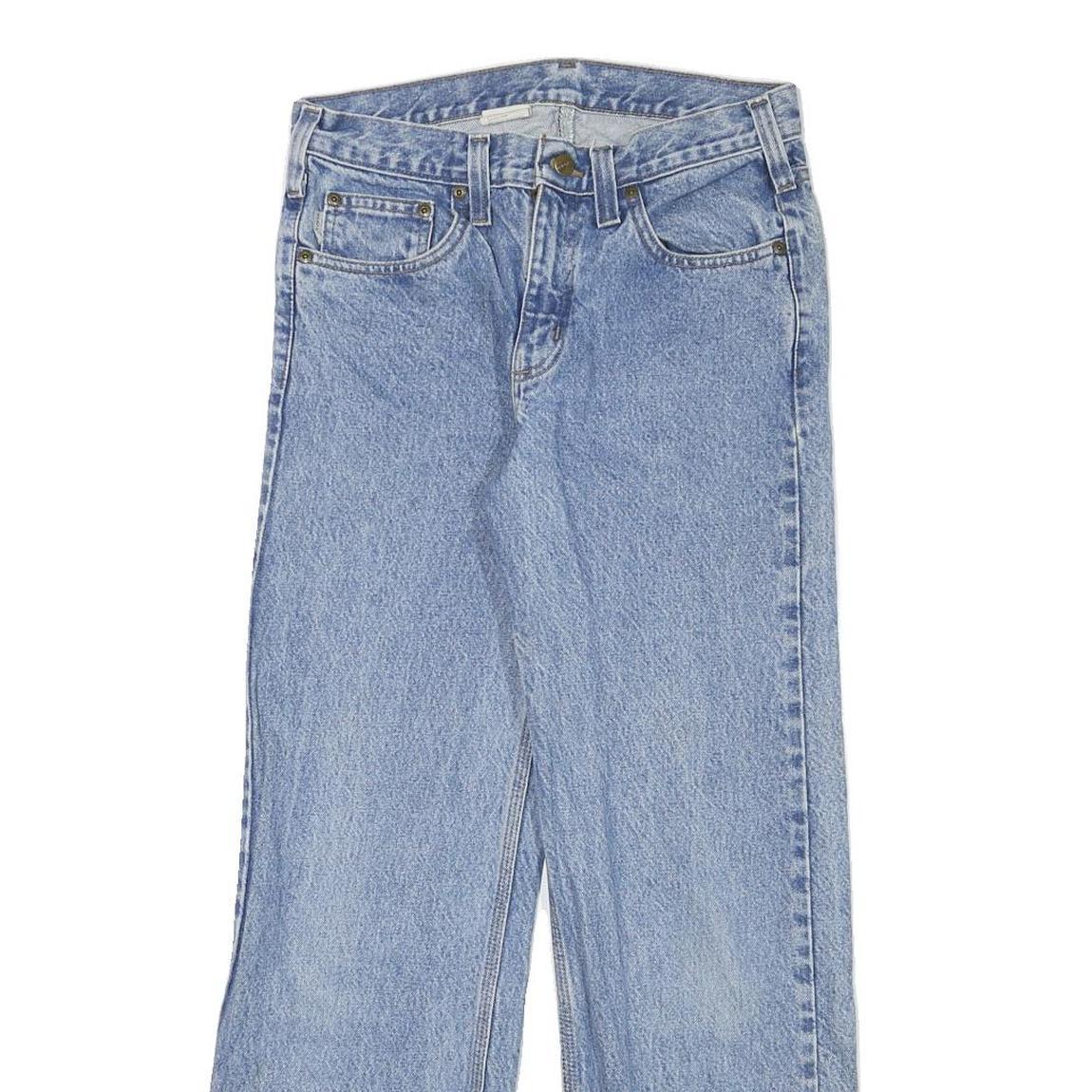 CARHARTT Mens Regular Fit Blue Denim Rinse Jeans W29 L29 Classic Zip Closure