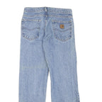 CARHARTT Mens Regular Fit Blue Denim Rinse Jeans W29 L29 Classic Zip Closure