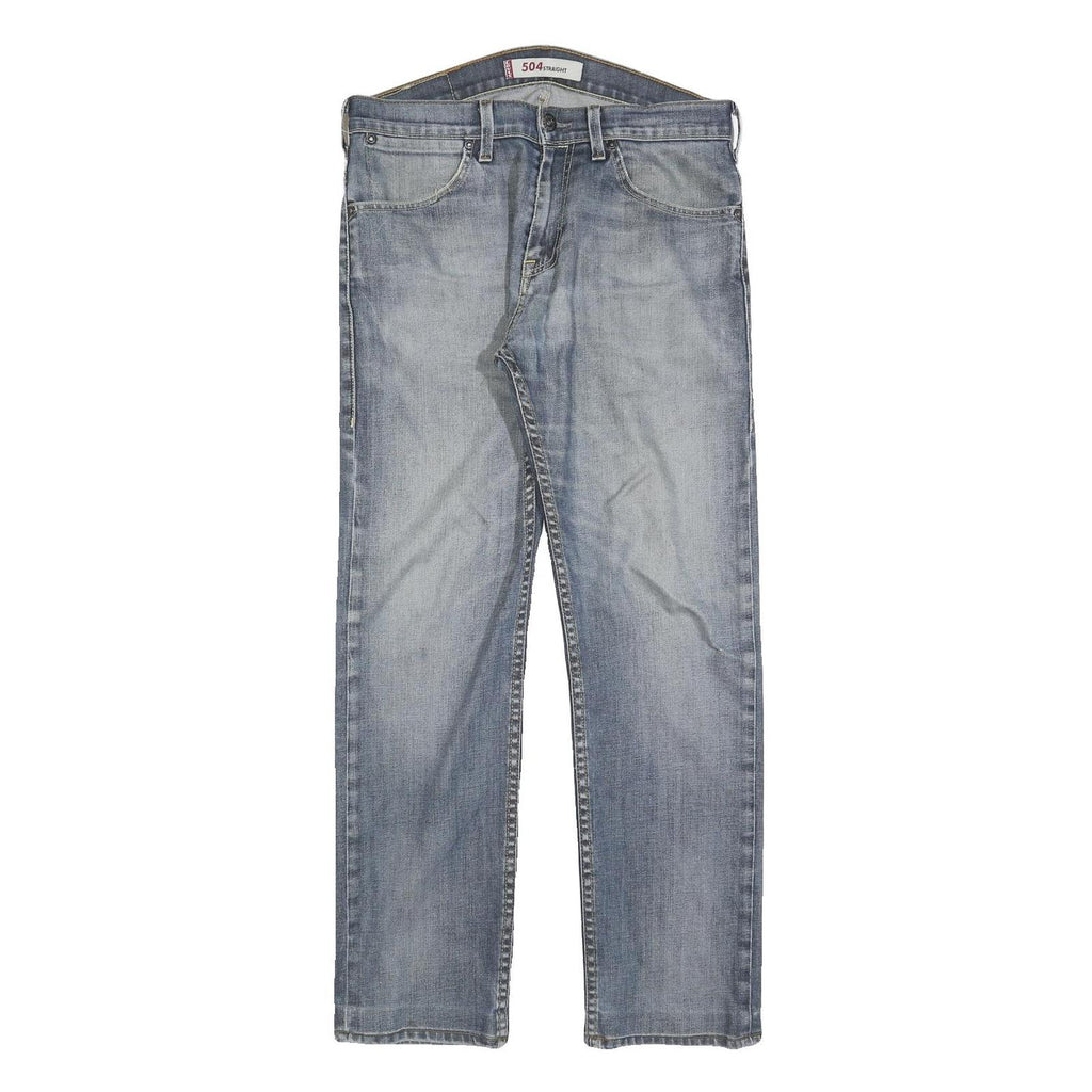 LEVI'S 504 Mens Jeans Blue Regular Straight Denim Medium W31 L29 Classic Cotton