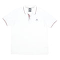 ADIDAS Mens White Polo Shirt Climalite Essentials Short Sleeve L Cotton Blend