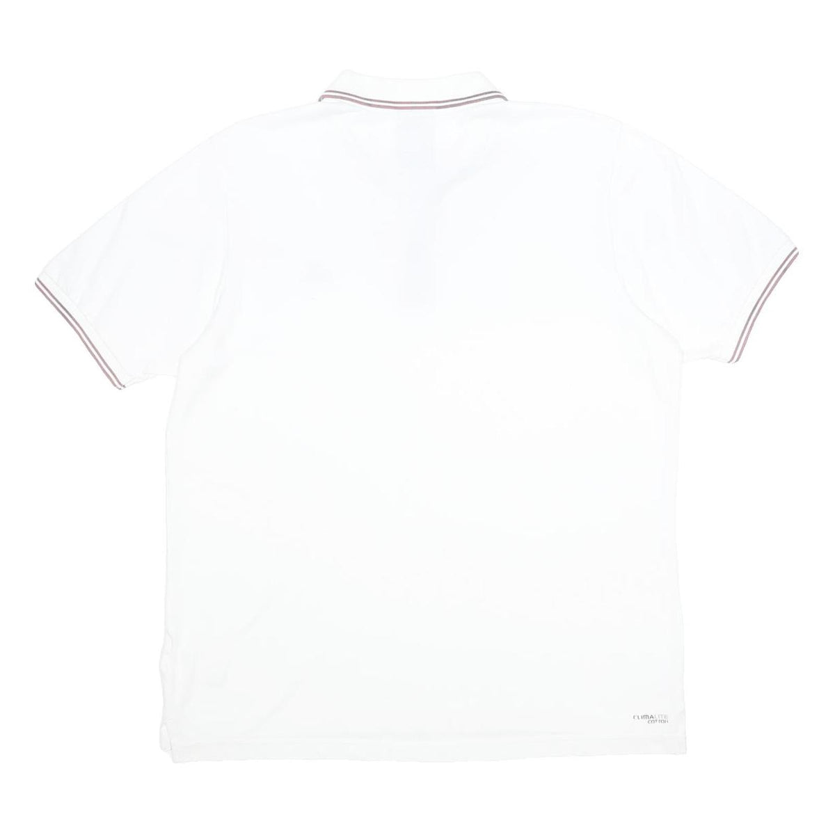 ADIDAS Mens White Polo Shirt Climalite Essentials Short Sleeve L Cotton Blend