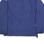 ADIDAS Mens Blue & White V-Neck Sweatshirt M Polyester Blend Sporty Pullover