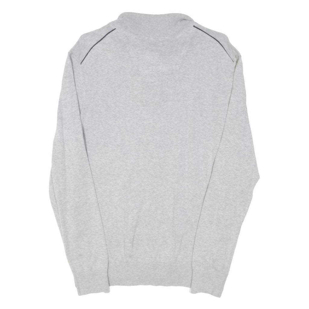 TIMBERLAND Mens Grey Pullover Plain Crew Neck Basic Knit Jumper M Casual Comfort