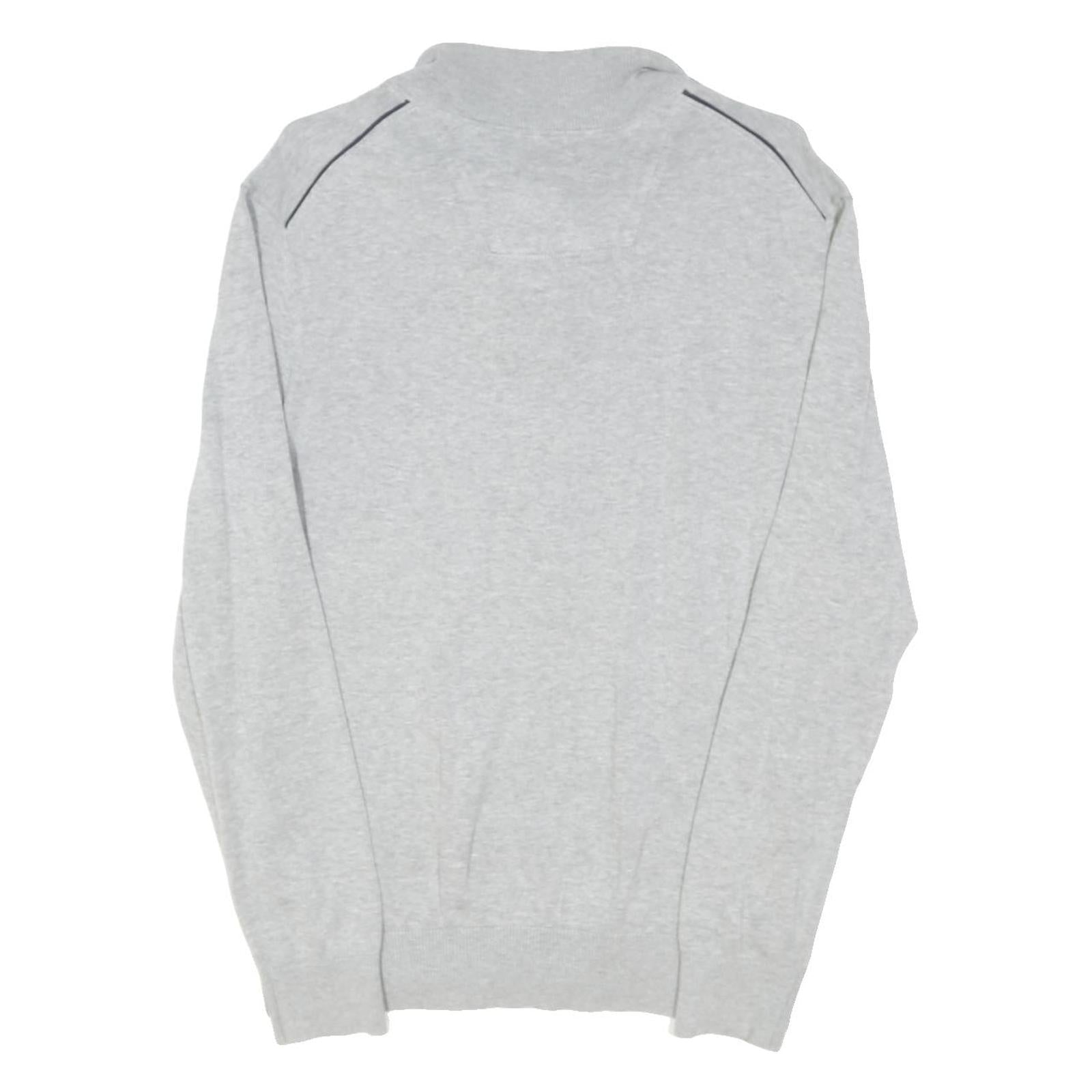 TIMBERLAND Mens Grey Pullover Plain Crew Neck Basic Knit Jumper M Casual Comfort